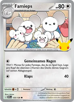 Pokémon-Karte Famieps 125/128