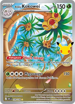 Pokémon-Karte Alola-Kokowei 129/128