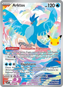 Pokémon-Karte Arktos 132/128