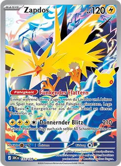 Pokémon-Karte Zapdos 133/128