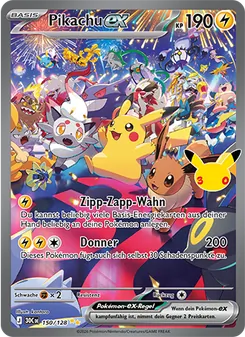 Pokémon-Karte Pikachu-ex 150/128