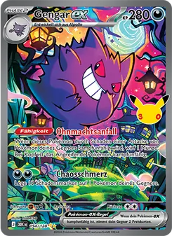 Pokémon-Karte Gengar-ex 154/128