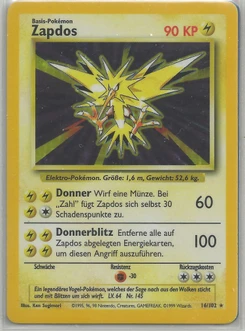 Pokémon-Karte Zapdos 016/102
