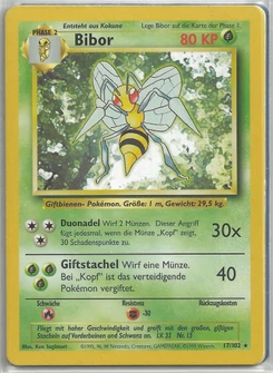 Pokémon-Karte Bibor 017/102