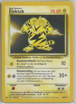 Pokémon-Karte Elektek 020/102