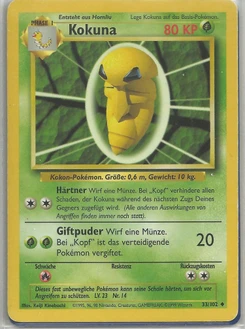 Pokémon-Karte Kokuna 033/102