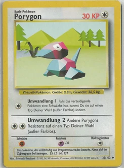 Pokémon-Karte Porygon 039/102
