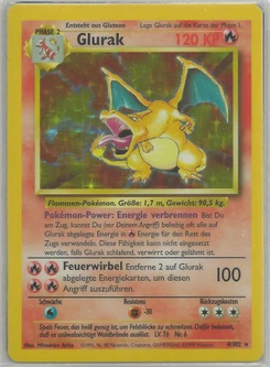Pokémon-Karte Glurak 004/102