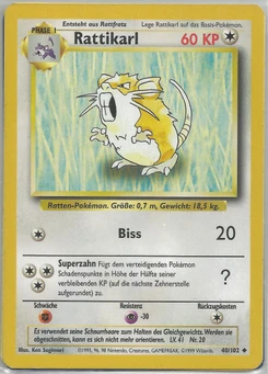 Pokémon-Karte Rattikarl 040/102