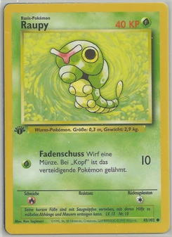 Pokémon-Karte Raupy 045/102
