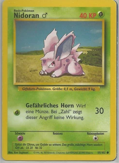 Pokémon-Karte Nidoran M 055/102