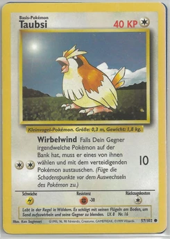 Pokémon-Karte Taubsi 057/102