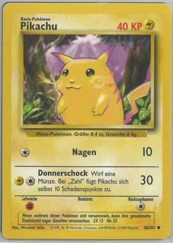 Pokémon-Karte Pikachu 058/102