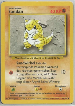 Pokémon-Karte Sandan 062/102