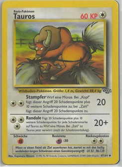 Pokémon-Karte Tauros 047/064