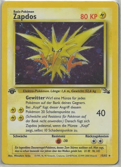 Pokémon-Karte Zapdos 015/062