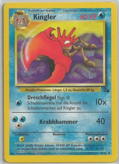 Pokémon-Karte Kingler 038/062
