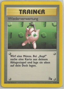 Pokémon-Karte Wiederverwertung 061/062