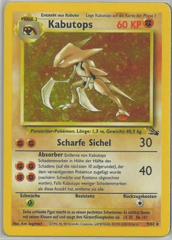 Pokémon-Karte Kabutops 009/062