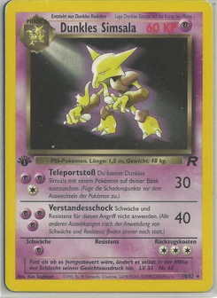 Pokémon-Karte Dunkles Simsala 018/082