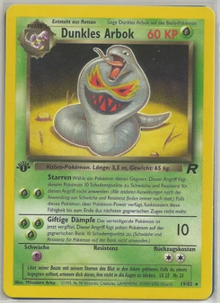 Pokémon-Karte Dunkles Arbok 019/082