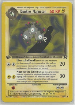 Pokémon-Karte Dunkles Magneton 028/082