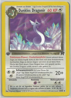 Pokémon-Karte Dunkles Dragonir 033/082