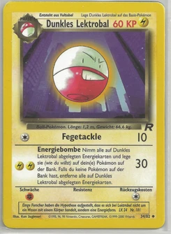 Pokémon-Karte Dunkles Lektrobal 034/082