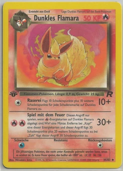 Pokémon-Karte Dunkles Flamara 035/082