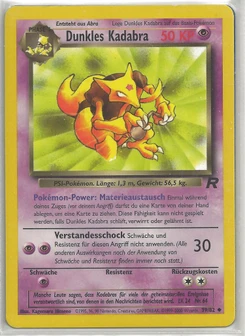 Pokémon-Karte Dunkles Kadabra 039/082
