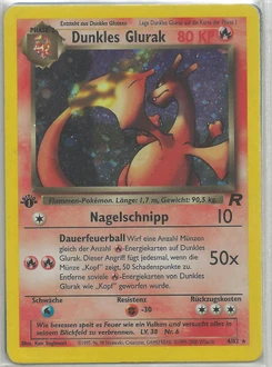 Pokémon-Karte Dunkles Glurak 004/082