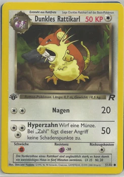 Pokémon-Karte Dunkles Rattikarl 051/082