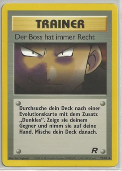 Pokémon-Karte Der Boss hat immer Recht 073/082