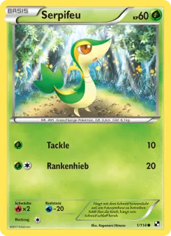 Pokémon-Karte Serpifeu 001/114