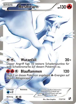 Pokémon-Karte Reshiram 113/114