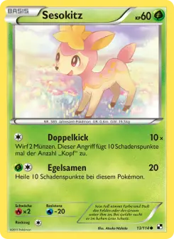 Pokémon-Karte Sesokitz 013/114