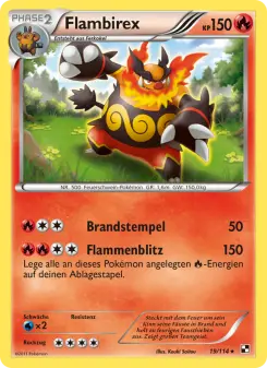 Pokémon-Karte Flambirex 019/114