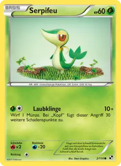 Pokémon-Karte Serpifeu 002/114