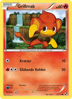 Pokémon-Karte Grillmak 021/114