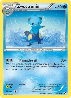 Pokémon-Karte Zwottronin 030/114