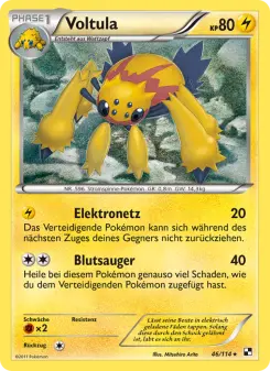 Pokémon-Karte Voltula 046/114