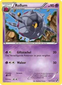Pokémon-Karte Rollum 053/114