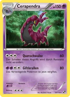 Pokémon-Karte Cerapendra 054/114