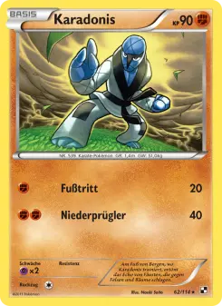 Pokémon-Karte Karadonis 062/114