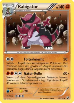 Pokémon-Karte Rabigator 065/114