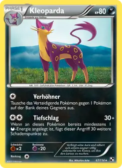 Pokémon-Karte Kleoparda 067/114
