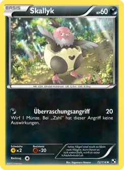 Pokémon-Karte Skallyk 072/114