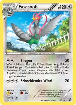 Pokémon-Karte Fasasnob 086/114