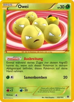 Pokémon-Karte Owei 102/101