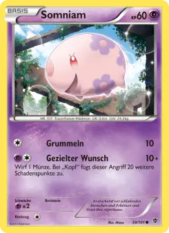 Pokémon-Karte Somniam 039/101